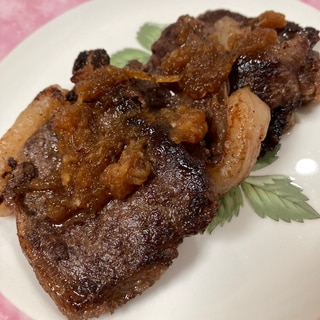 鹿肉の大根おろしソースかけ